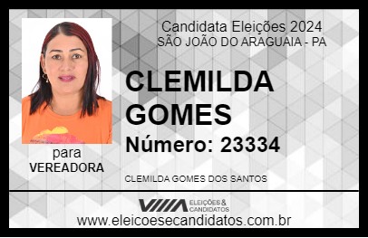 Candidato CLEMILDA GOMES 2024 - SÃO JOÃO DO ARAGUAIA - Eleições