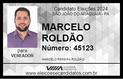 Candidato MARCELO ROLDÃO 2024 - SÃO JOÃO DO ARAGUAIA - Eleições