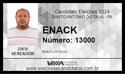 Candidato ENACK 2024 - SANTO ANTÔNIO DO TAUÁ - Eleições