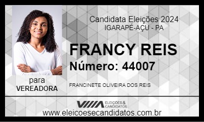 Candidato FRANCY REIS 2024 - IGARAPÉ-AÇU - Eleições