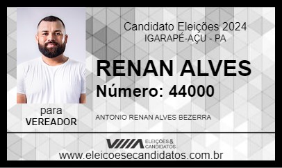 Candidato RENAN ALVES 2024 - IGARAPÉ-AÇU - Eleições