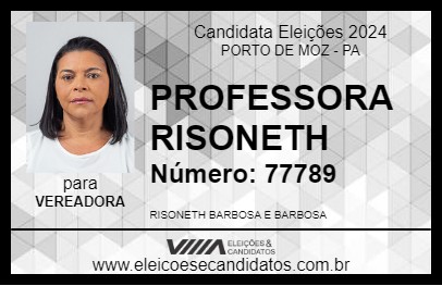 Candidato PROFESSORA RISONETH 2024 - PORTO DE MOZ - Eleições