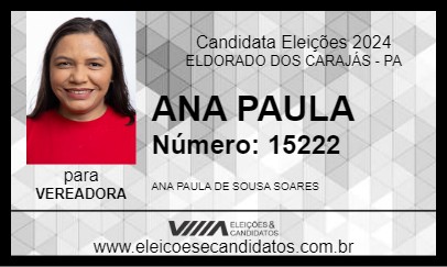 Candidato ANA PAULA 2024 - ELDORADO DOS CARAJÁS - Eleições