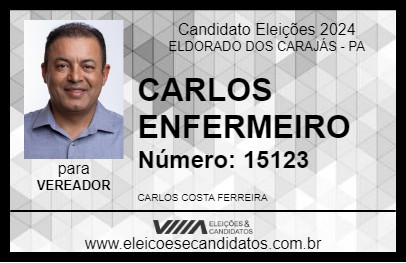 Candidato CARLOS ENFERMEIRO 2024 - ELDORADO DOS CARAJÁS - Eleições