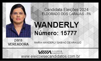 Candidato WANDERLY 2024 - ELDORADO DOS CARAJÁS - Eleições