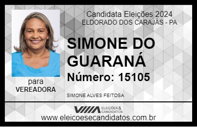 Candidato SIMONE DO GUARANÁ 2024 - ELDORADO DOS CARAJÁS - Eleições