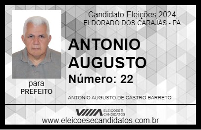 Candidato ANTONIO AUGUSTO 2024 - ELDORADO DOS CARAJÁS - Eleições