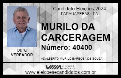 Candidato MURILO DA CARCERAGEM 2024 - PARAUAPEBAS - Eleições