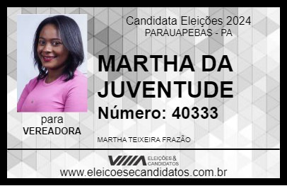 Candidato MARTHA DA JUVENTUDE 2024 - PARAUAPEBAS - Eleições