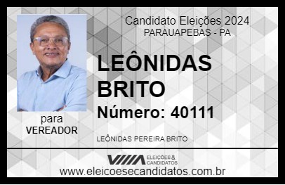 Candidato LEÔNIDAS DO PSB 2024 - PARAUAPEBAS - Eleições