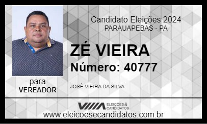 Candidato ZÉ VIEIRA 2024 - PARAUAPEBAS - Eleições