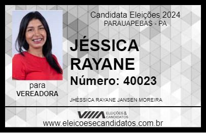 Candidato JÉSSICA RAYANE 2024 - PARAUAPEBAS - Eleições