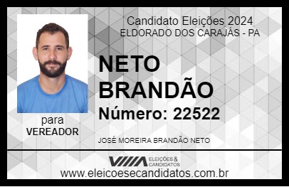 Candidato NETO BRANDÃO 2024 - ELDORADO DOS CARAJÁS - Eleições