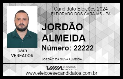 Candidato JORDÃO ALMEIDA 2024 - ELDORADO DOS CARAJÁS - Eleições