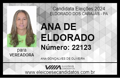 Candidato ANA DE ELDORADO 2024 - ELDORADO DOS CARAJÁS - Eleições