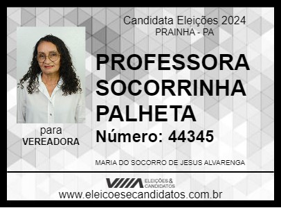 Candidato PROFESSORA SOCORRINHA PALHETA 2024 - PRAINHA - Eleições