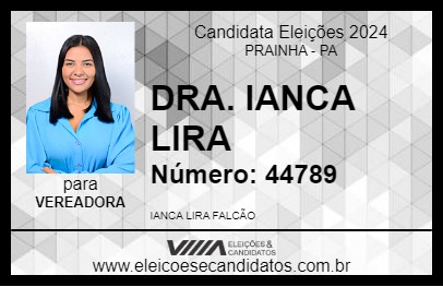 Candidato DRA. IANCA LIRA 2024 - PRAINHA - Eleições