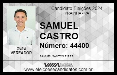 Candidato SAMUEL CASTRO 2024 - PRAINHA - Eleições