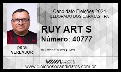 Candidato RUY ART S 2024 - ELDORADO DOS CARAJÁS - Eleições