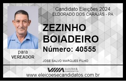 Candidato ZEZINHO BOIADEIRO 2024 - ELDORADO DOS CARAJÁS - Eleições