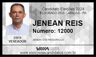 Candidato JENEAN REIS 2024 - ELDORADO DOS CARAJÁS - Eleições