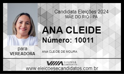 Candidato ANA CLEIDE 2024 - MÃE DO RIO - Eleições