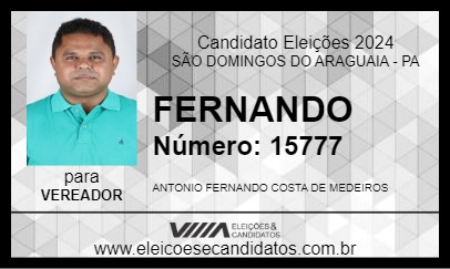 Candidato FERNANDO 2024 - SÃO DOMINGOS DO ARAGUAIA - Eleições