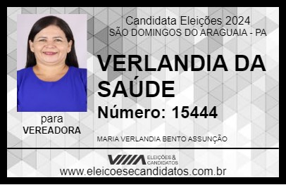 Candidato VERLANDIA DA SAÚDE 2024 - SÃO DOMINGOS DO ARAGUAIA - Eleições