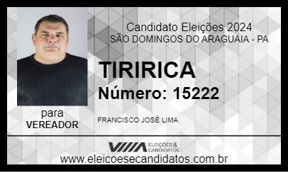 Candidato TIRIRICA 2024 - SÃO DOMINGOS DO ARAGUAIA - Eleições