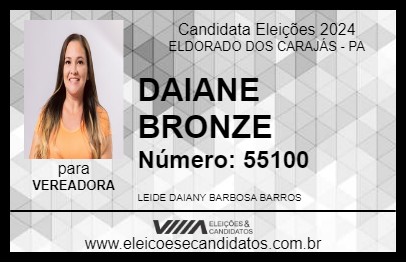 Candidato DAIANE BRONZE 2024 - ELDORADO DOS CARAJÁS - Eleições