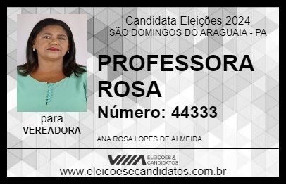 Candidato PROFESSORA ROSA 2024 - SÃO DOMINGOS DO ARAGUAIA - Eleições