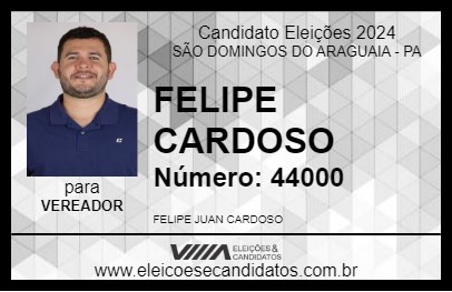 Candidato FELIPE CARDOSO 2024 - SÃO DOMINGOS DO ARAGUAIA - Eleições