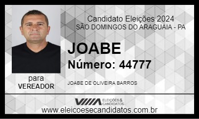 Candidato JOABE 2024 - SÃO DOMINGOS DO ARAGUAIA - Eleições