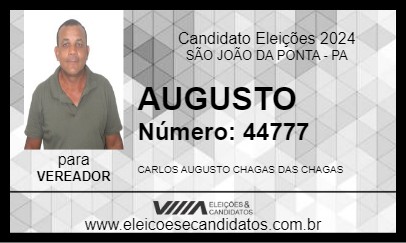 Candidato AUGUSTO 2024 - SÃO JOÃO DA PONTA - Eleições