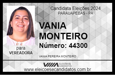 Candidato VANIA MONTEIRO 2024 - PARAUAPEBAS - Eleições