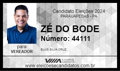 Candidato ZÉ DO BODE 2024 - PARAUAPEBAS - Eleições