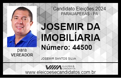 Candidato JOSEMIR DA IMOBILÍARIA 2024 - PARAUAPEBAS - Eleições