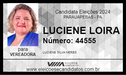 Candidato LUCIENE LOIRA 2024 - PARAUAPEBAS - Eleições