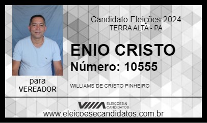 Candidato ENIO CRISTO 2024 - TERRA ALTA - Eleições