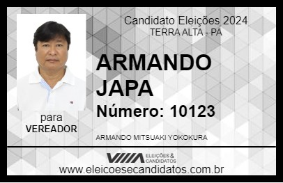 Candidato ARMANDO JAPA 2024 - TERRA ALTA - Eleições