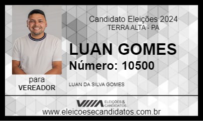 Candidato LUAN GOMES 2024 - TERRA ALTA - Eleições