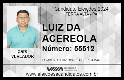 Candidato LUIZ DA ACEREOLA 2024 - TERRA ALTA - Eleições