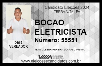 Candidato BOCAO ELETRICISTA 2024 - TERRA ALTA - Eleições