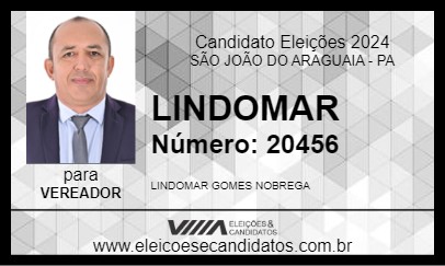 Candidato LINDOMAR 2024 - SÃO JOÃO DO ARAGUAIA - Eleições