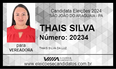 Candidato THAIS SILVA 2024 - SÃO JOÃO DO ARAGUAIA - Eleições