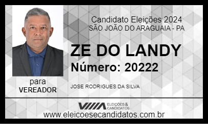 Candidato ZE DO LANDY 2024 - SÃO JOÃO DO ARAGUAIA - Eleições