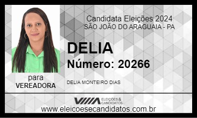 Candidato DELIA 2024 - SÃO JOÃO DO ARAGUAIA - Eleições