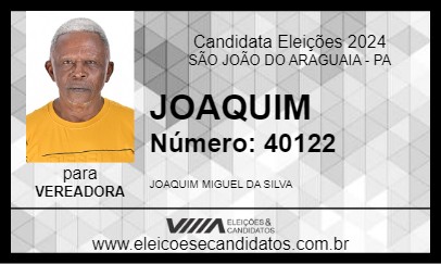 Candidato JOAQUIM 2024 - SÃO JOÃO DO ARAGUAIA - Eleições