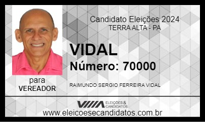 Candidato VIDAL 2024 - TERRA ALTA - Eleições