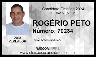 Candidato ROGÉRIO PETO 2024 - TERRA ALTA - Eleições